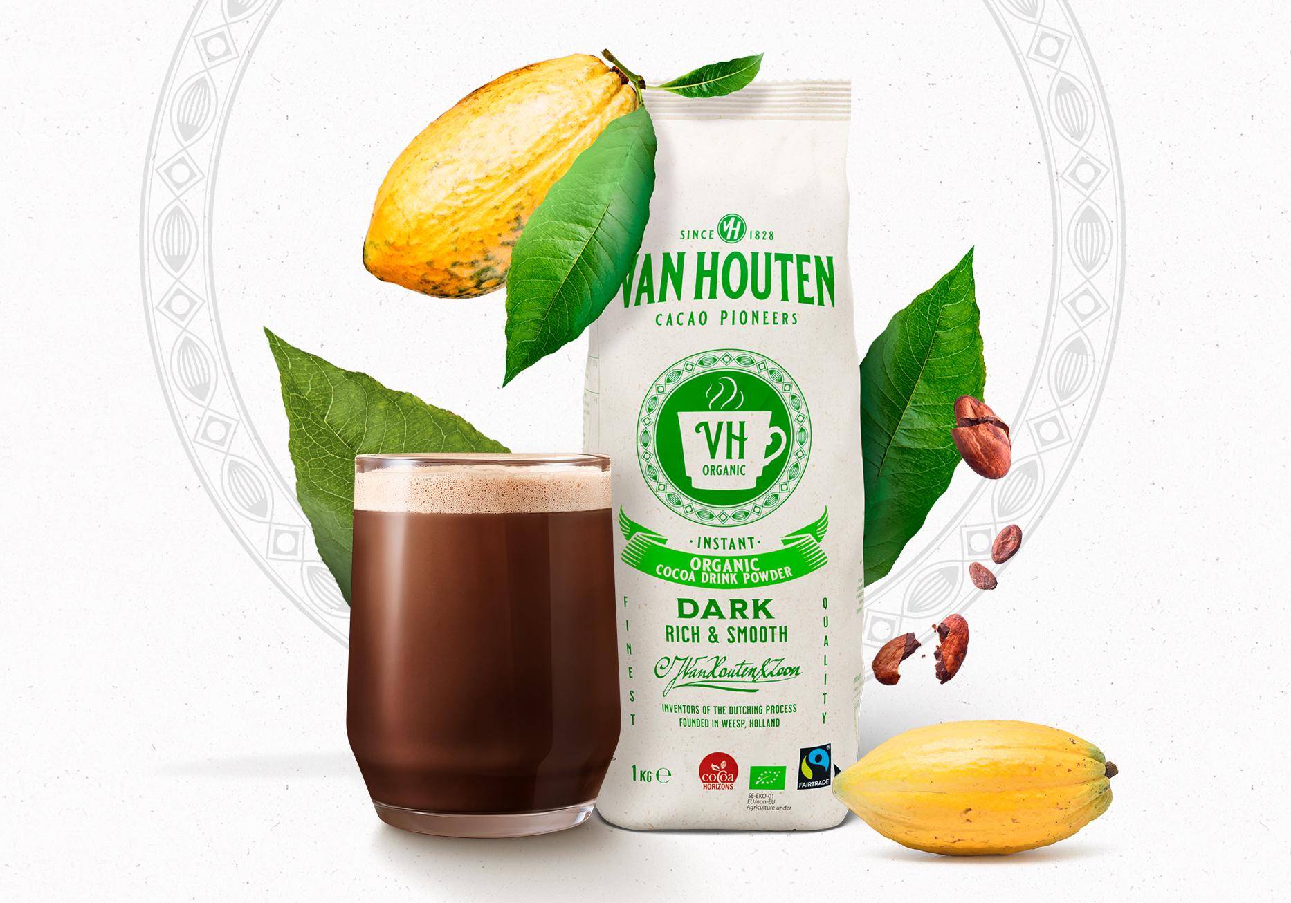 Van Houten - poudre instantanée de cacao bio équitable pour